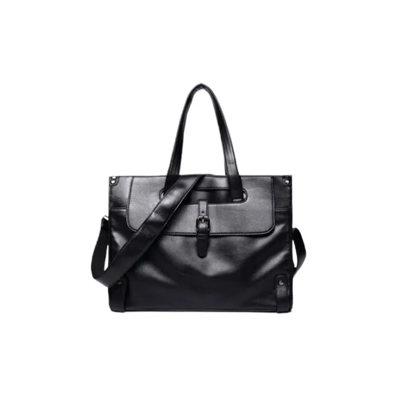 CARTELO PVC Crossbody One Shoulder Handbags Regular Unisex Black-0