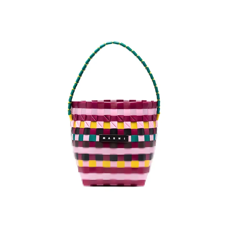 MARNI Polypropylene With Cow Leather Bucket Bag Handbag Kids' Multicolor-2