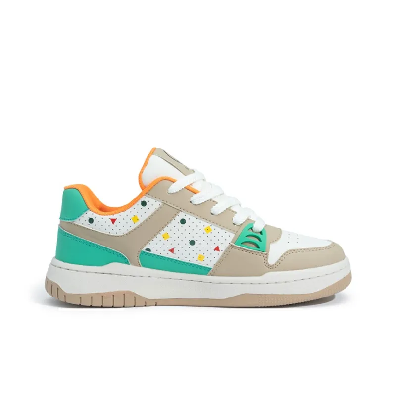 Seattle Palm Slip-Resistant Lightweight Breathable Low-Top Skateboard Shoes Unisex Gray Green-12