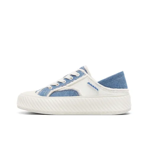 Dickies Low-Top Skateboard Shoes Women's Beige Blue