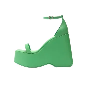 Schutz Mazda Strap Sandals 13.5cm Women's Green