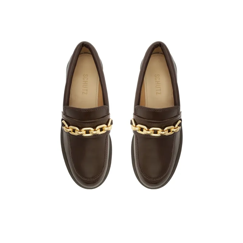 Schutz Dannie Loafers Women's Brown-4
