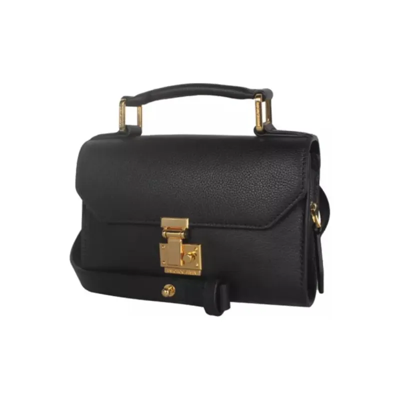 EMPORIO ARMANI Cow Leather Shoulder Bag Crossbody Bag Handbag Regular Women's Black-1