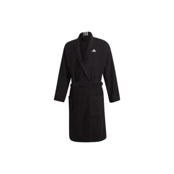 Adidas COTTON DRESSING GOWN Bath Robes Unisex Black