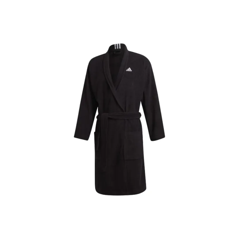 Adidas COTTON DRESSING GOWN Bath Robes Unisex Black-0