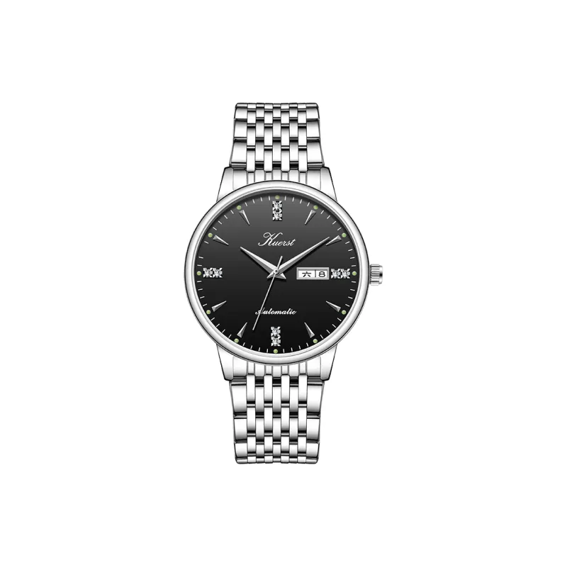 KUERST Automatic Mechanical Movement Steel Strap Watch Men's Watches White Dial-2