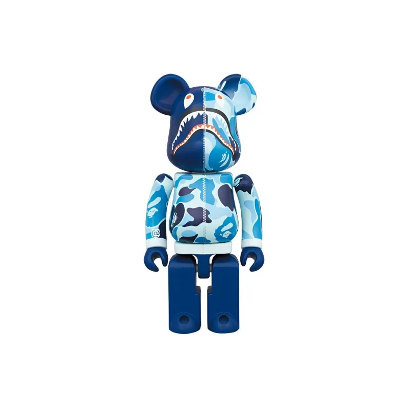 Bearbrick X Bape Abc Camo Shark Chogokin Of 2 Pink/Blue-3