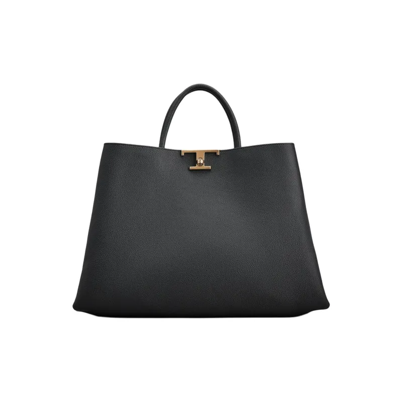 TOD'S T Timeless Logo Plaque Medium Tote Bag-0