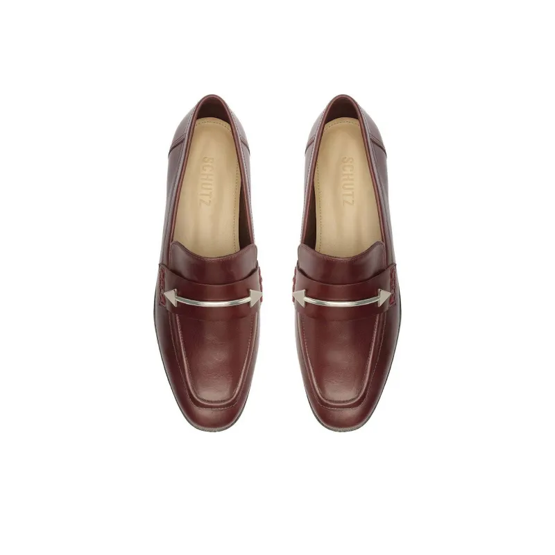 Schutz Desmond Loafers Women's Brown Red-4