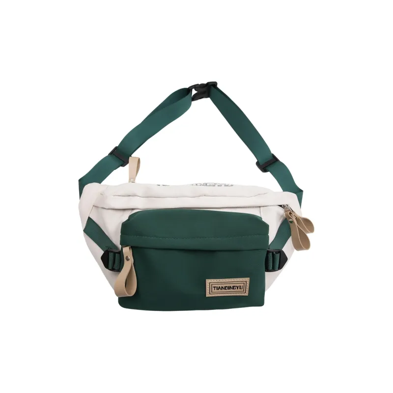 MOK Nylon Sling Bag Unisex Black/Khaki/Green/Blue-4