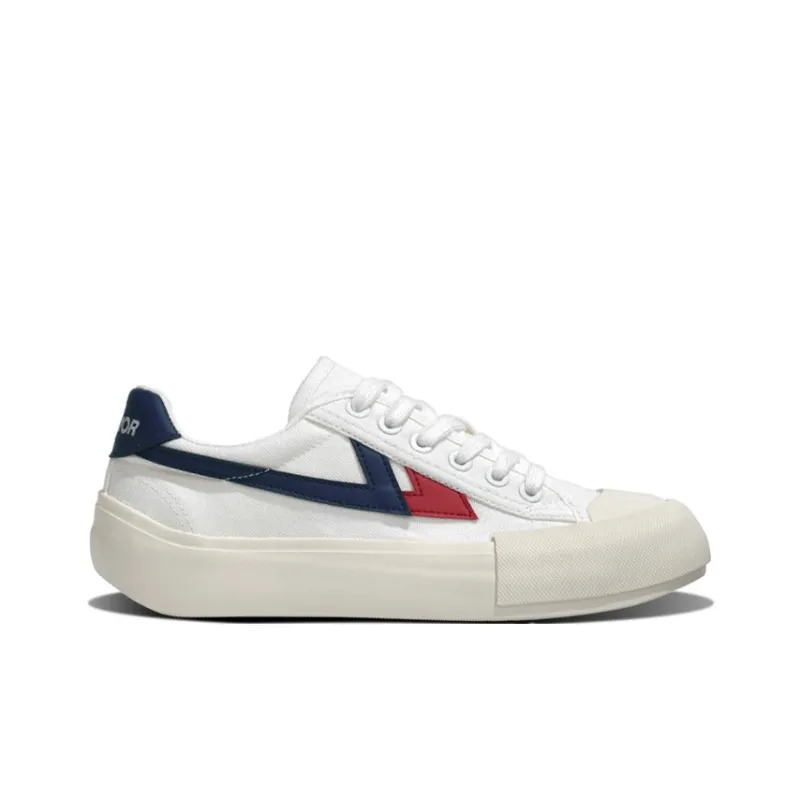 Warrior Divine Power Skybound Moonblade Same Style Casual Canvas Shoes Unisex White/Blue-1