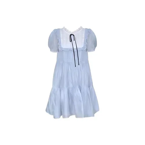 Incolore Short-Sleeved Dresses Women's Blue