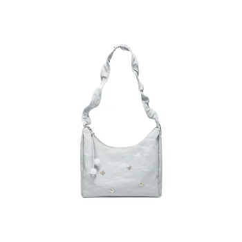 MEXICAN Polyurethane Shoulder Bag Women's Gray Blue/Light Pink/Silver Gray/Light Apricot