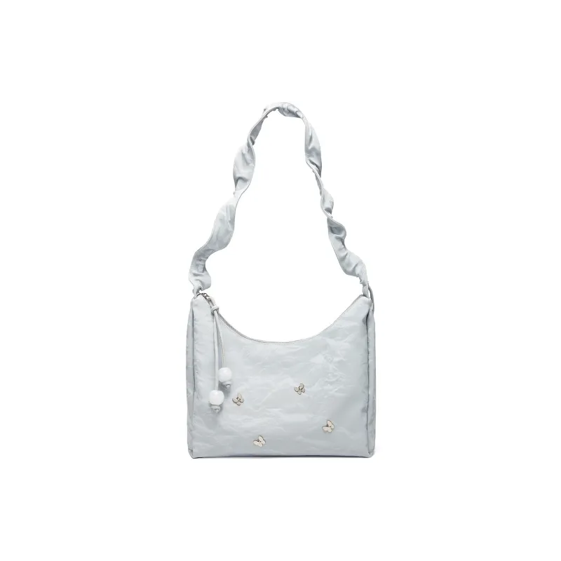 MEXICAN Polyurethane Shoulder Bag Women's Gray Blue/Light Pink/Silver Gray/Light Apricot-0