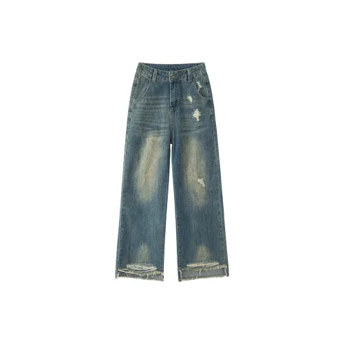 EOEI Jeans Women's Vintage Blue