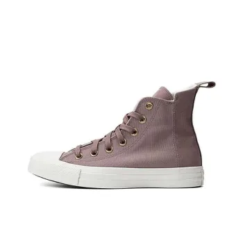 Converse Anti-Slip Wear-Resistant High-Top Canvas Shoes Unisex Taupe