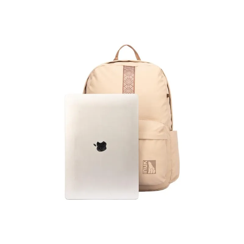 INUK Polyester Backpack Regular Unisex Yellow/Milk Tea Beige/Green/Pink-17