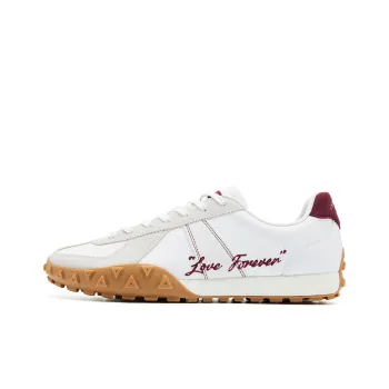 QIAODAN Casual Shoes Men Low Top Jordan White/Vermilion Red