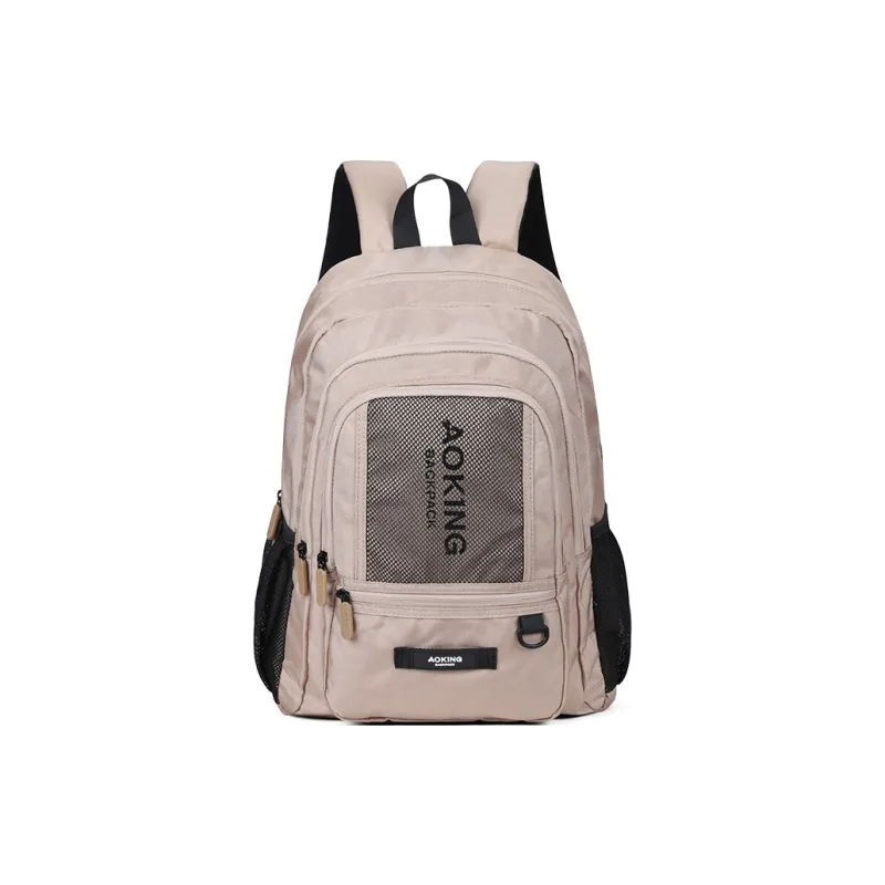 AOKING AK Polyester Versatile Casual Backpack Regular Unisex Black/Pink/Purple/Khaki-11