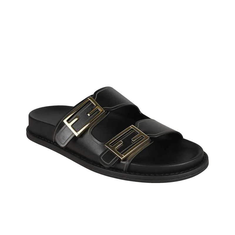 FENDI Slide Slippers Women's Black-2