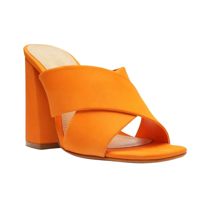 Schutz Slide Slippers 10.5cm Women's Orange-2