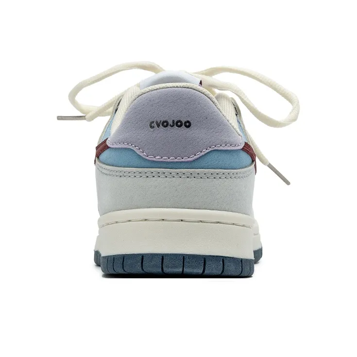 CVOJOO Gift Box Set Coverage Low Top Skateboard Shoes Unisex Light Gray Purple-3