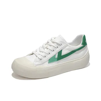 Warrior Divine Power Fresh Campus Collection Low-Top Versatile White Sneakers Unisex White/Green