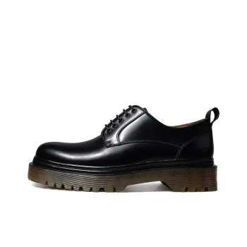 Zuti Cleanfit Shiny Big Head Derby Shoes Casual Shoes Men's Black