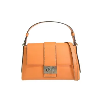 Furla Charlotte Leather Crossbody Bag, Shoulder Bag Women's Orange