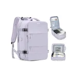 Purple Expansion Version (with Wet-Dry Separation Pocket, Individual Shoe Compartment, and Individual Laptop Compartment)