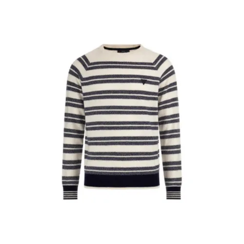 GUESS Sweaters Men White And Blue Stripes