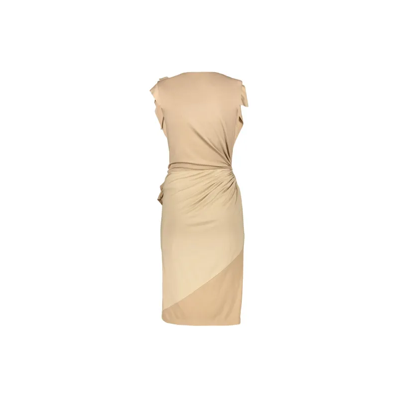 Burberry Tie Detail Tri tone Silk Jersey Dress-1