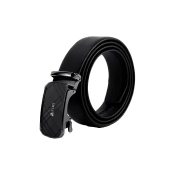 FIRS Formal Business Automatic Buckle Comfortable Elegance Top Grain Cow Leather Belts Men's 3.5cm