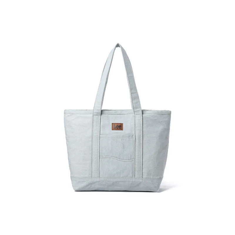 Lee Denim Tote Bag, Shopping Bag, Shoulder Bag, Handbag Regular Women's Khaki/Blue White-13