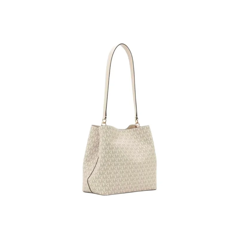 MICHAEL KORS Artificial Leather Bucket Bag, Handbag, Shoulder Bag Women's Vanilla White & Milk White-2