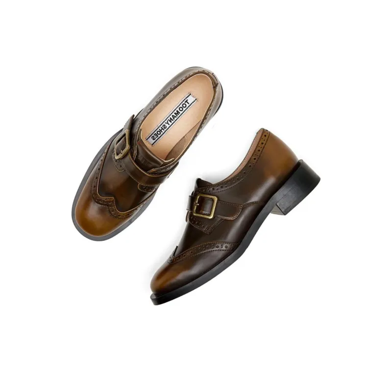TOOMANYSHOES Dress Shoes Women's Brown-4