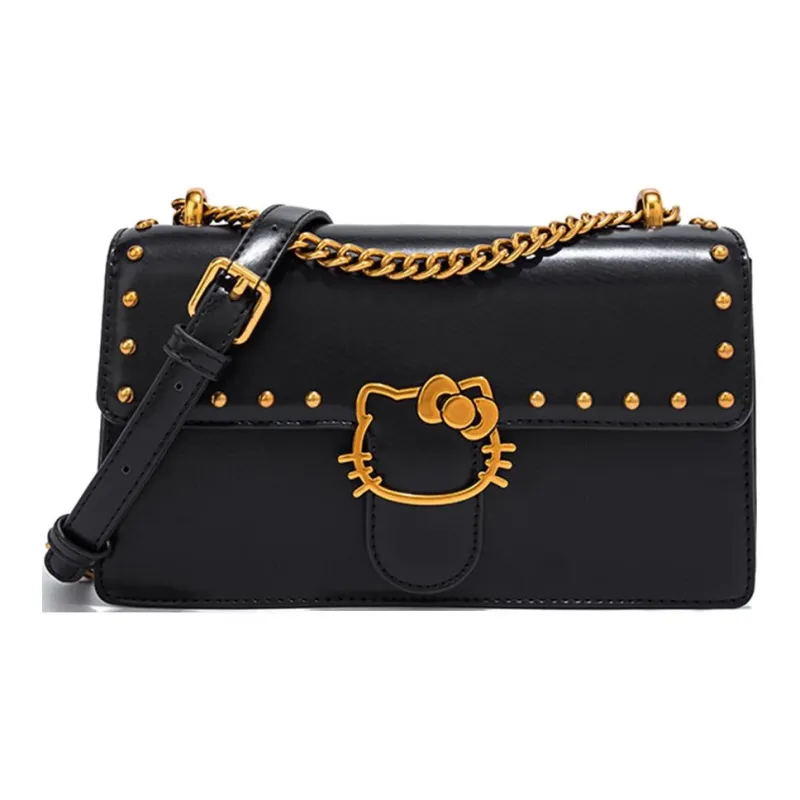 Sanrio Hello Kitty PU Crossbody Bag Shoulder Bag Regular Women's Black/Milk Tea/Ecru-1