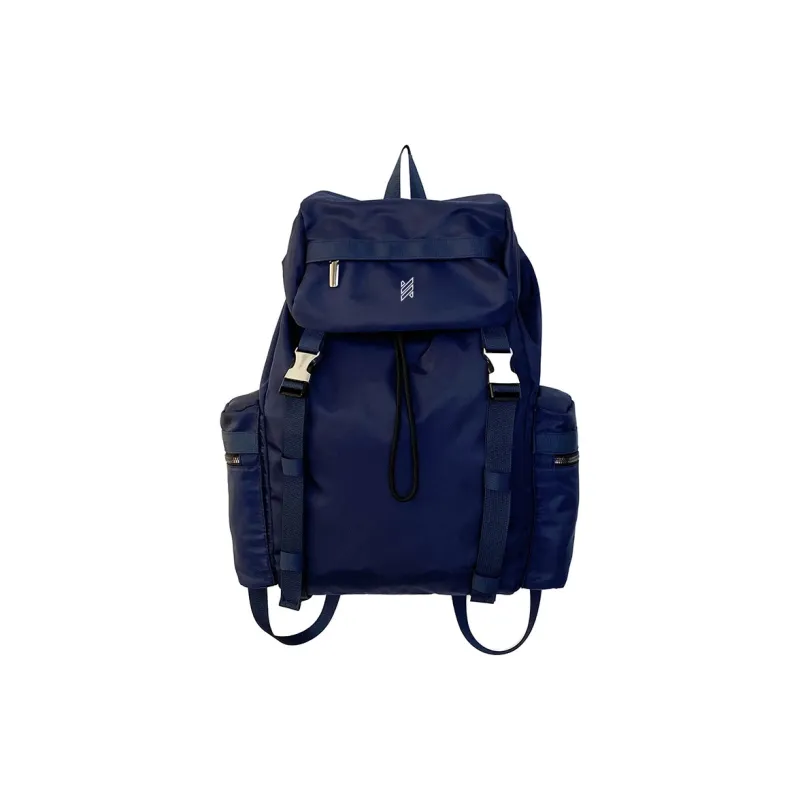 NOMK Nylon Backpack Unisex Black/Gray/Green/Blue-7