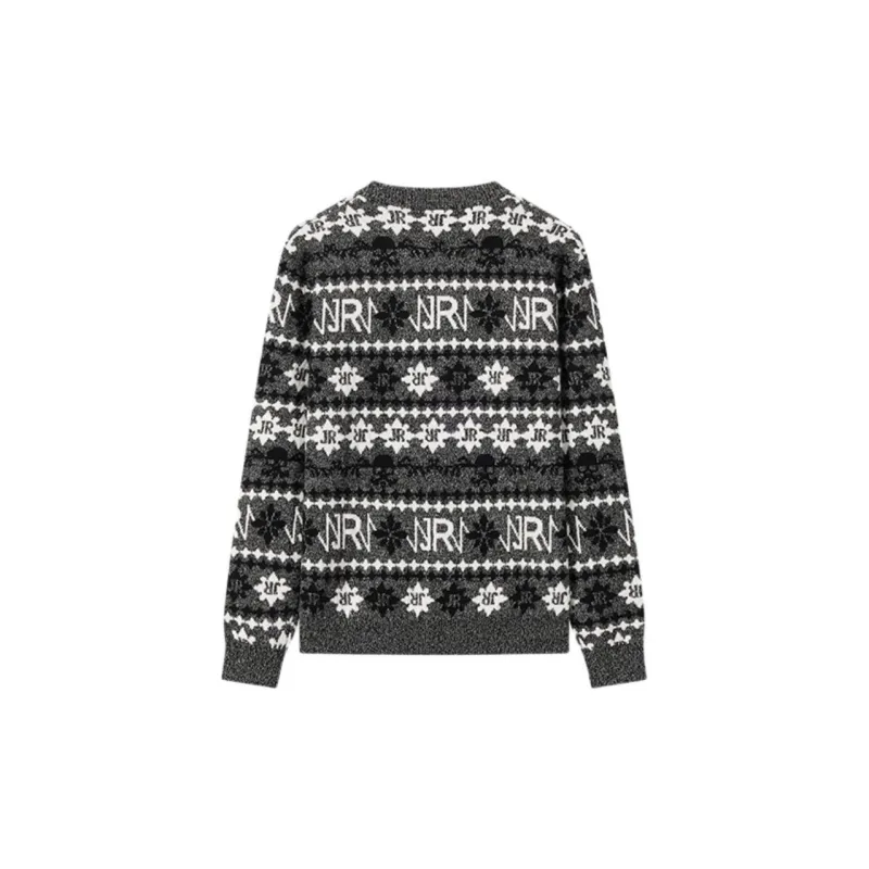 JOHN RICHMOND Cashmere Sweater Men's Smoke Gray Letter-1