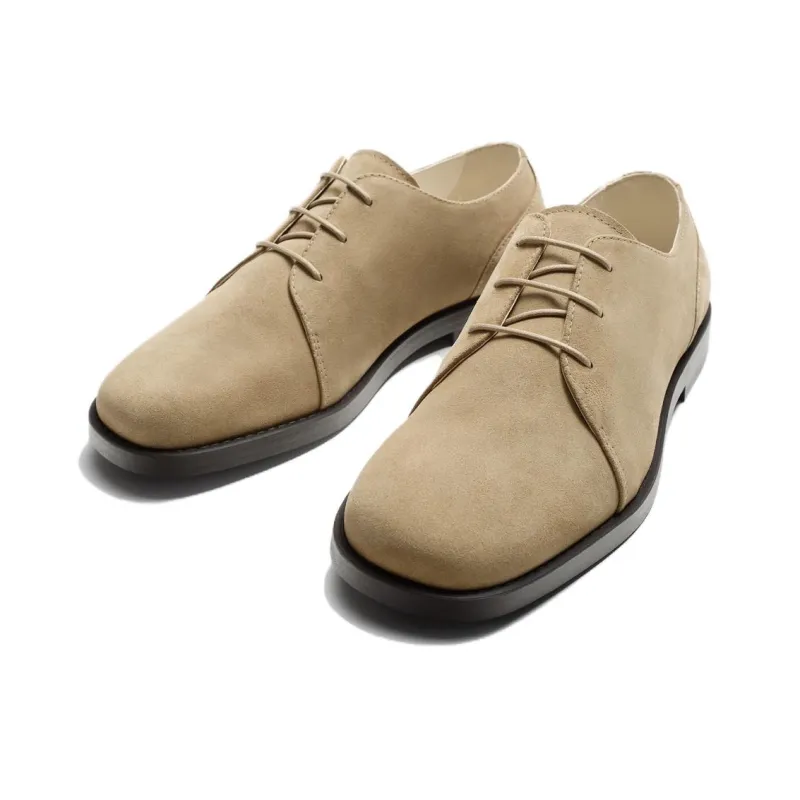 ZARA Dress Shoes Men Low-Top Beige-2