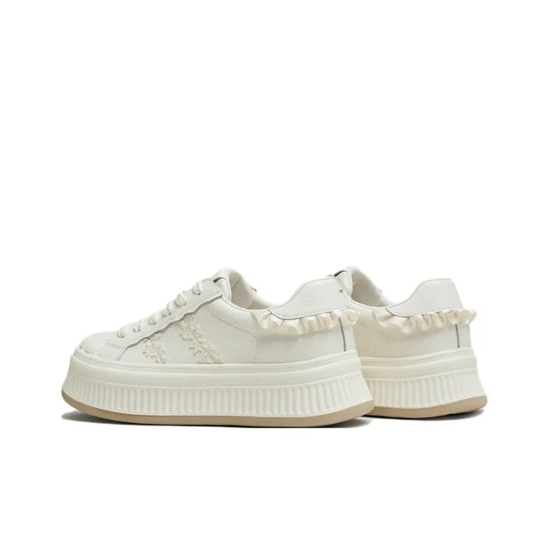 TATA Skateboard Shoes Women's Low Top Solid Color-6
