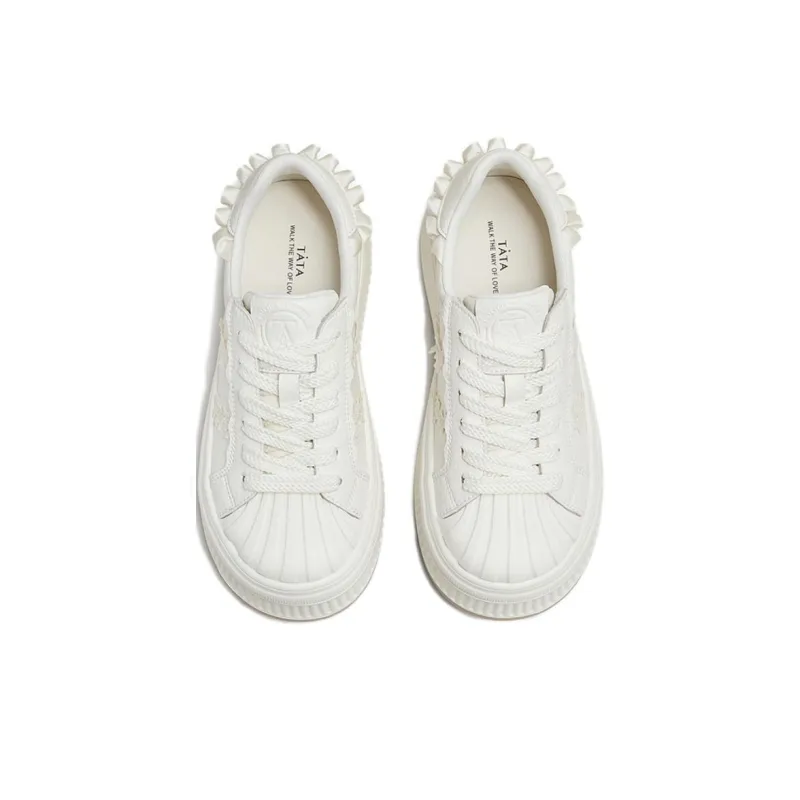 TATA Skateboard Shoes Women's Low Top Solid Color-7