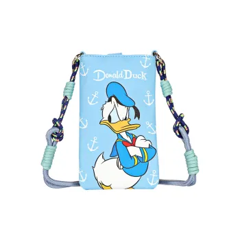 Disney Mickey Series PVC One Shoulder Cell Phone Pouch Regular Unisex Blue Black/Ecru/Red