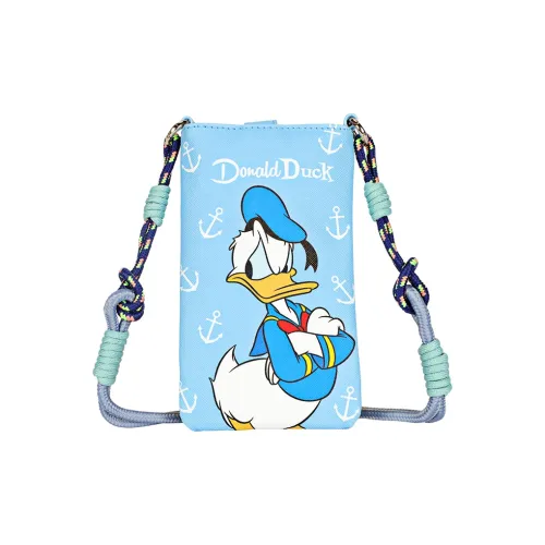Disney Mickey Series PVC One Shoulder Cell Phone Pouch Regular Unisex Blue Black/Ecru/Red