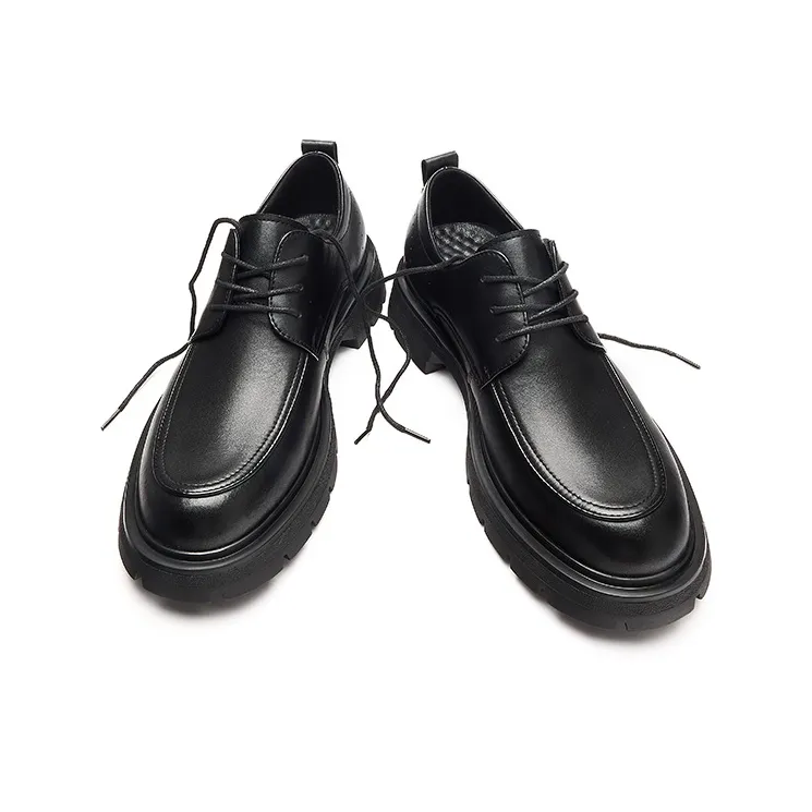 FAIRWHALE Dress Shoes Men Low Top Black/Brown-3