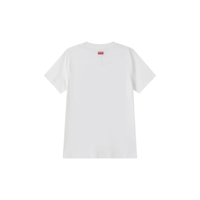 KENZO Logo Embroidered Crewneck T Shirt-1