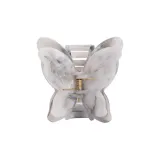 Marble Pattern Butterfly Claw Clip[Gray]1 Pack