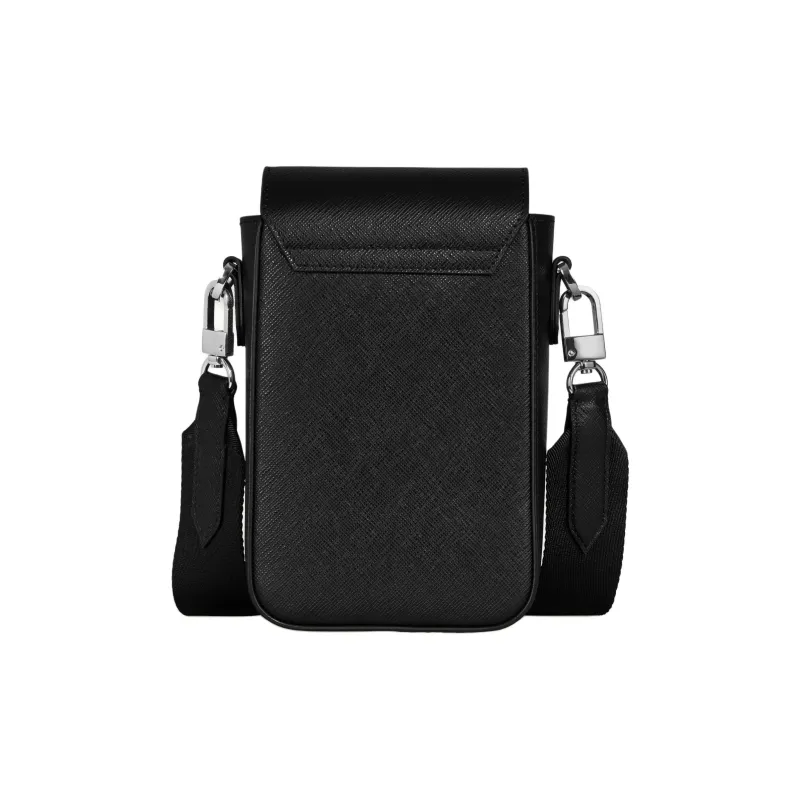 MONTBLANC Calfskin Messenger Bag, Shoulder Bag, Crossbody Bag Men's Black-3