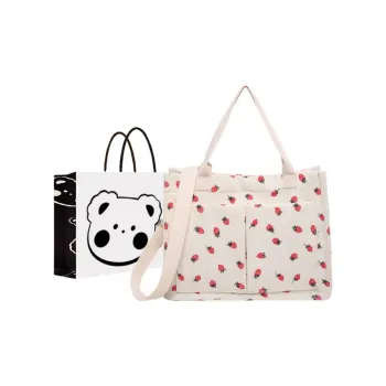 NX DOUGHNUT Fabric One Shoulder Handbag Women's White
