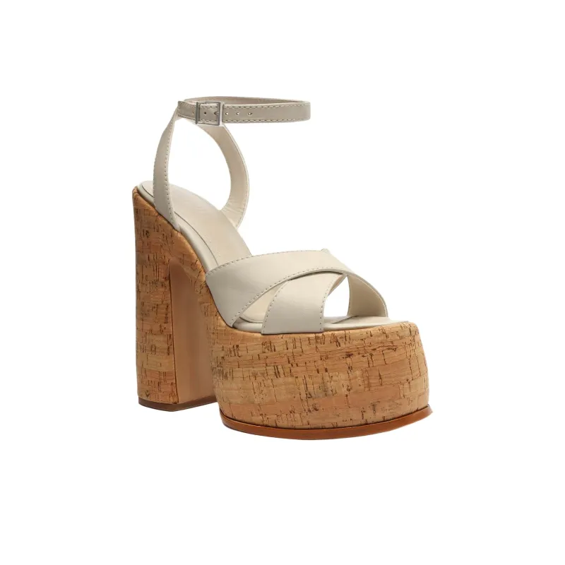 Schutz Pattie Strap Sandals 16.8cm Women's White-2